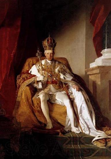Friedrich von Amerling Emperor Franz I of Austria in his Coronation Robes Norge oil painting art